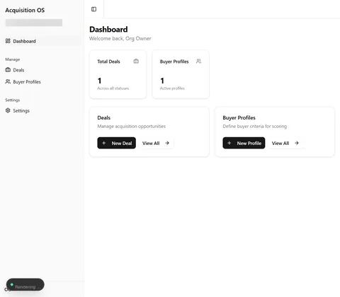 Acquisition OS project preview, camp D