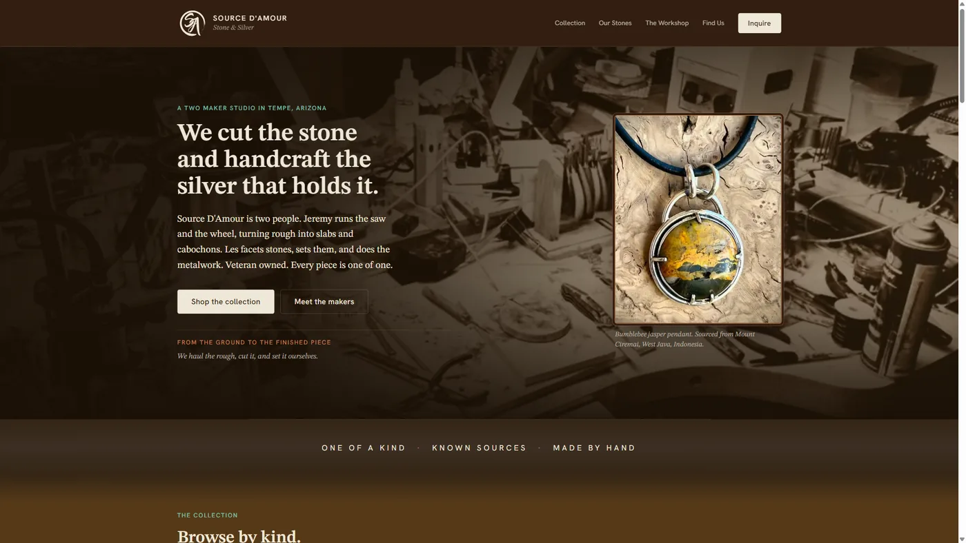 Source D'Amour public collection home page