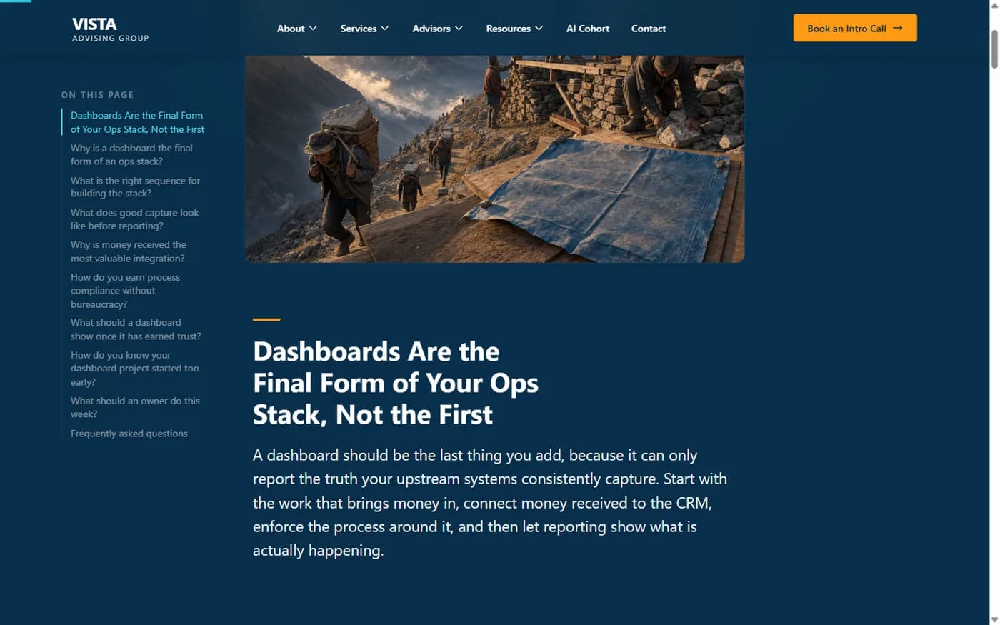 Published Vista Insights article